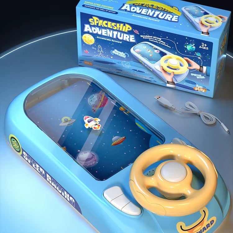 Adventure Racing Game Box for Kids – Interactive Steering Wheel Car Track Toy