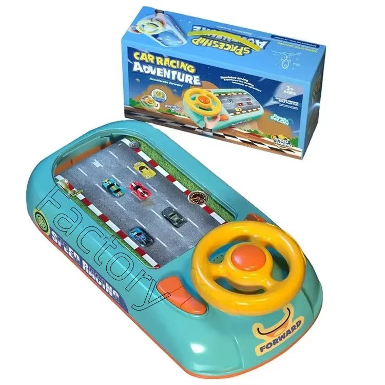 Adventure Racing Game Box for Kids – Interactive Steering Wheel Car Track Toy